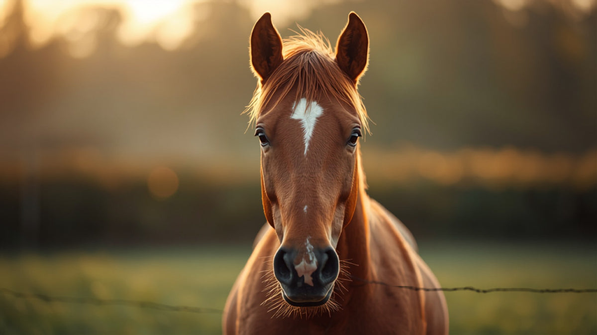 Horse portrait on canvas being unwrapped as a gift