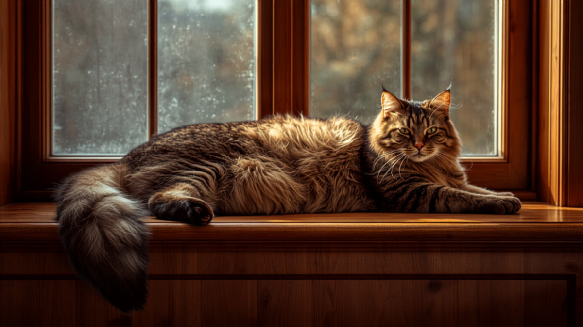Maine Coon on the windowsill