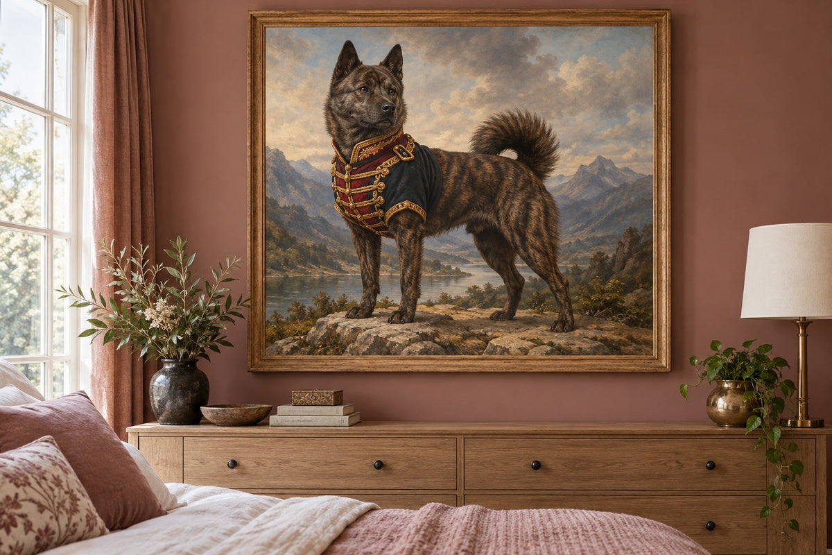 Kai als Wandbild im Stil Royal mit kurzer Uniform, Raum: altrosafarbenes Schlafzimmer