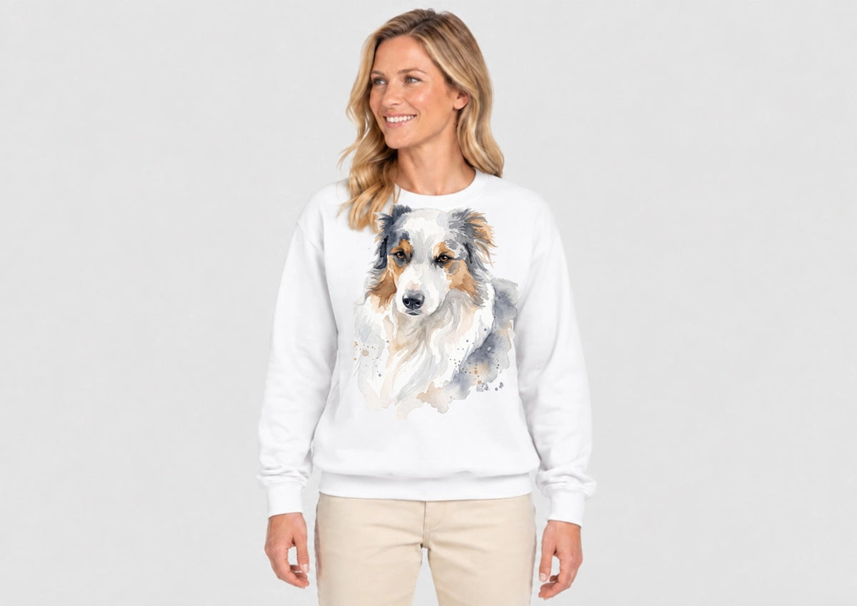 Personalisiertes Sweatshirt mit deinem Tier, Beispiel mit Berner Sennenhund im Pop-Art-Stil