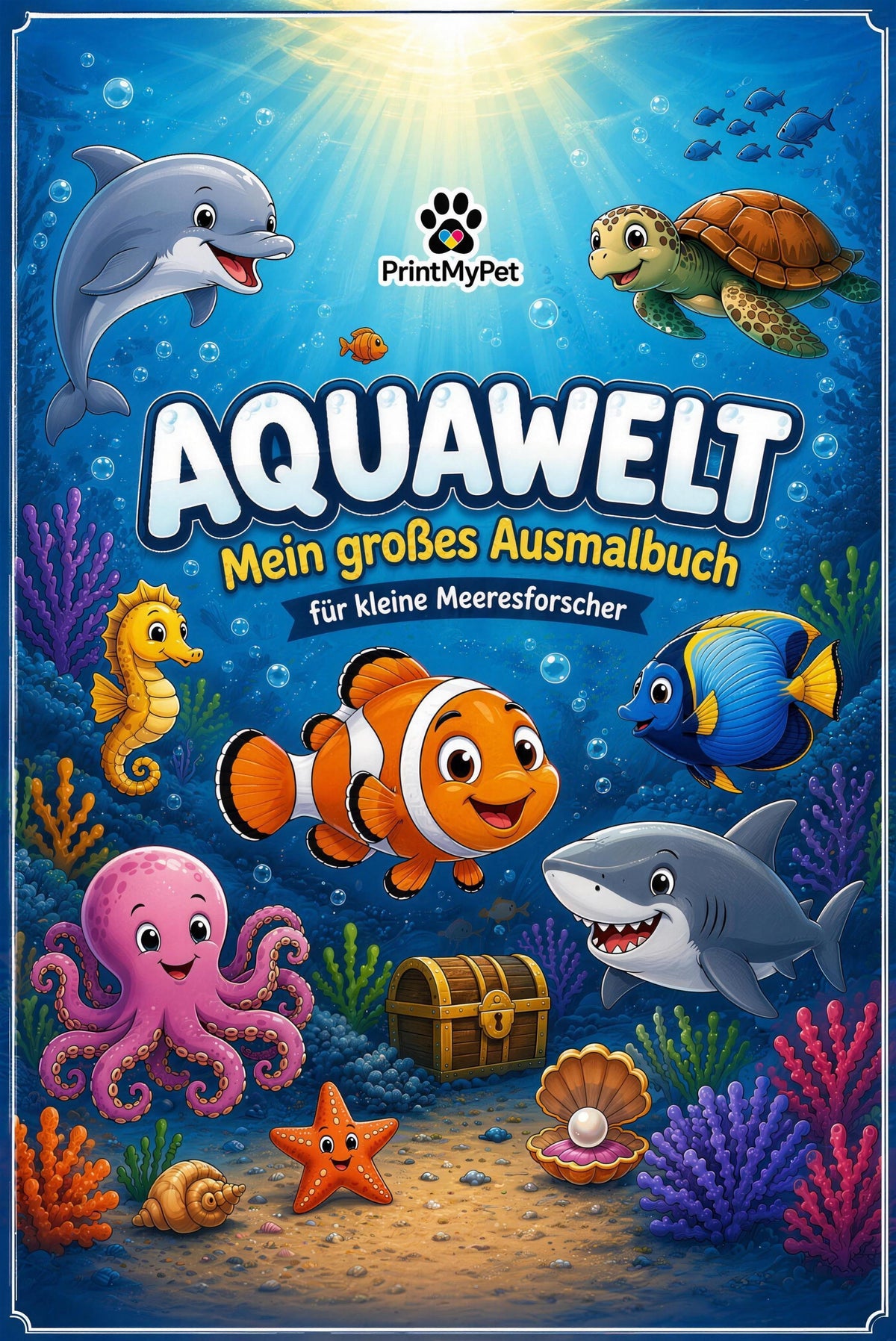 Aquawelt Ausmalbuch, Cover