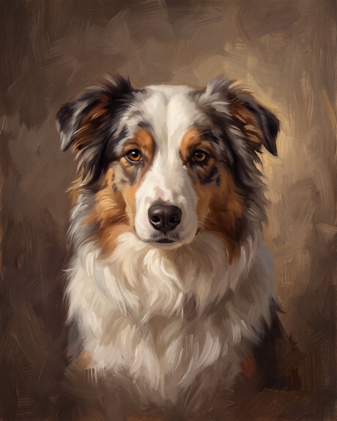 Hundeportrait im Stil Klassisches Ölgemälde