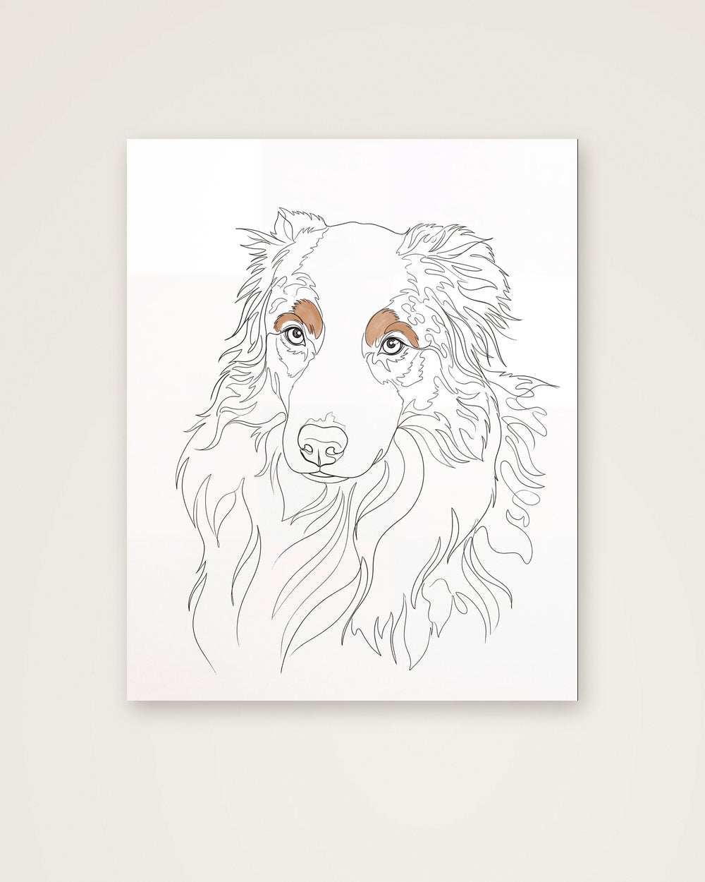 Hundeportrait im Stil Minimal als Poster, Beispiel