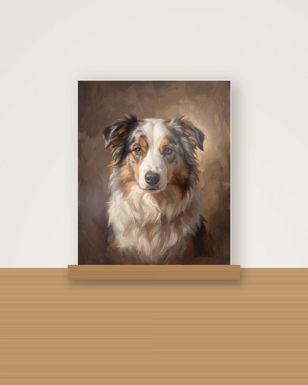 Hundeportrait im Stil Klassisches Ölgemälde als Acryl-Aufsteller, Beispiel