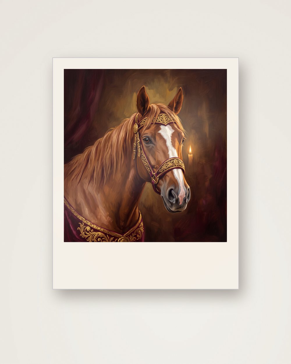 Pferdeportrait im Stil Royal auf Aluminium, Beispiel